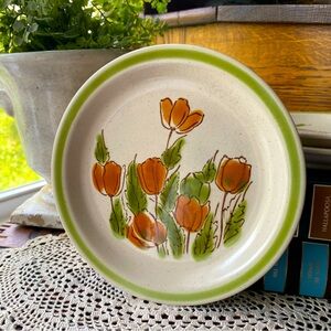 3 Medowbrook California Poppies Plates - Set of 3 Vintage